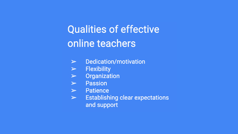 Thumbnail for Qualities of Effective Online Teachers