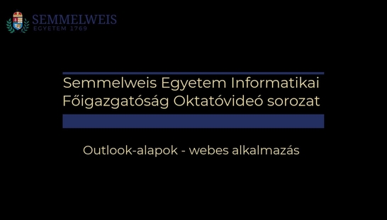 Outlook-alapok - webes alkalmazás
