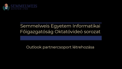 Thumbnail for Outlook partnercsoport létrehozása