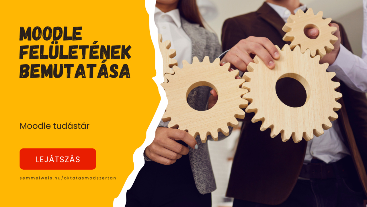 Moodle felületének bemutatása