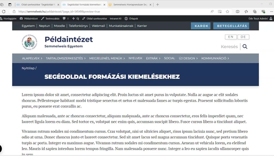 WordPress útmutató: formázási kiemelések