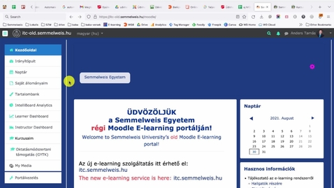 Thumbnail for Kurzusok áthelyezése a régi Moodle felületről az újba