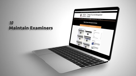 Thumbnail for entry HDMS 10 - Maintain Examiners