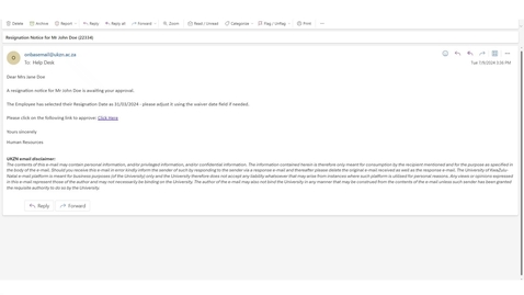 Thumbnail for HR Resignation System - Line Manager Walkthrough