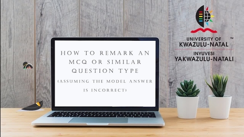 Thumbnail for How to Re-mark a MCQ or Similar Question Type (assuming the model answer is incorrect)