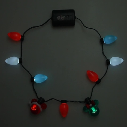 Mickey mouse light cheap up christmas necklace