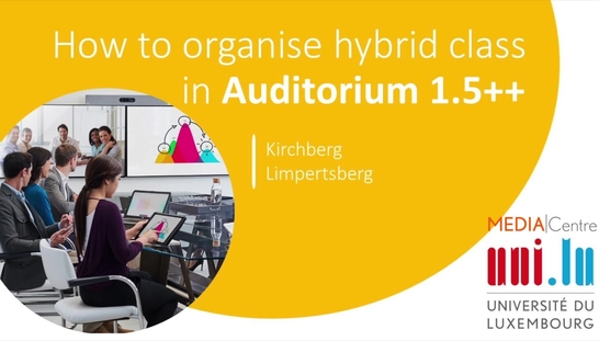 How to organise hybrid class in Auditorium 1.5++? (CK+CL)