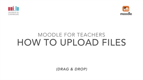 Thumbnail for How to upload files into your course through &quot;drag &amp; drop&quot;