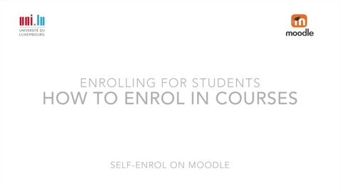 Thumbnail for Self-enrol in courses on Moodle