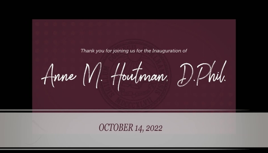 Inauguration of Anne Houtman, Oct. 14, 2022.mov