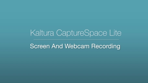 Thumbnail for CaptureSpace Lite - Screen and Webcam Recording