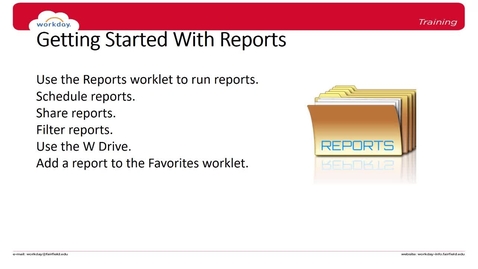 Thumbnail for Getting Started With Reports
