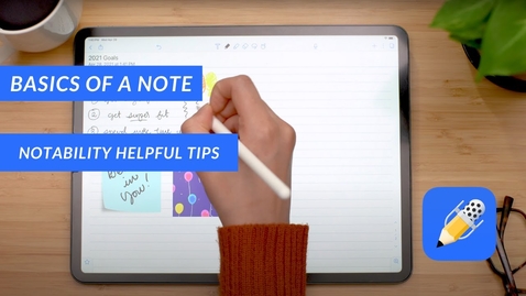 Thumbnail for Basics of Creating a New Note in Notability