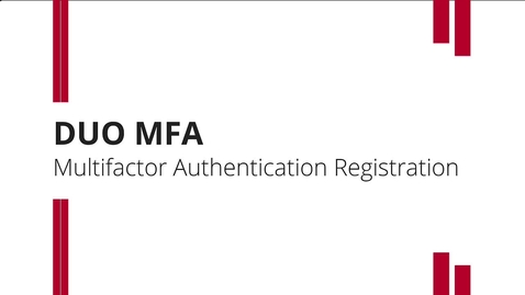 Thumbnail for DUO MFA