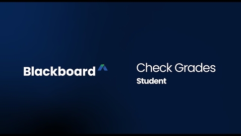 Thumbnail for Check Grades in Blackboard