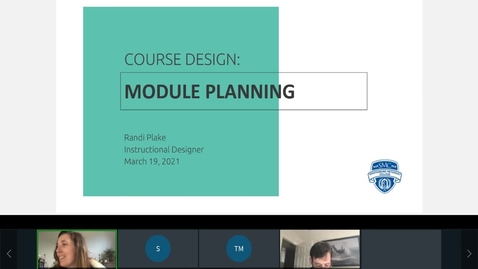 Thumbnail for Course Design: Module Planning (Spring 2021)