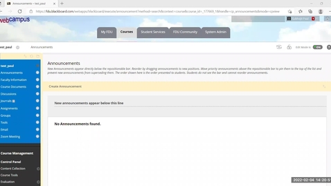 Thumbnail for Archiving a course in webcampus