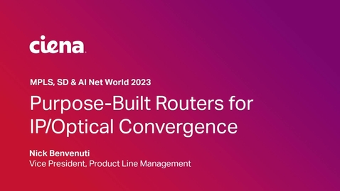 Thumbnail for Purpose-Built Routers for IP/Optical Convergence