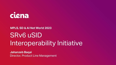 Thumbnail for SRv6 uSID Interoperability Initiative