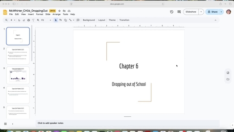 Thumbnail for McWhirter Chapter 6 - Dropping out of School