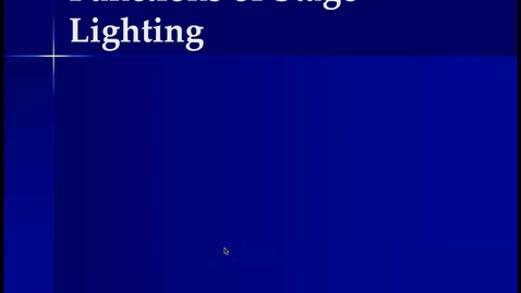 Thumbnail for 2240 - Functions of Stage Lighting