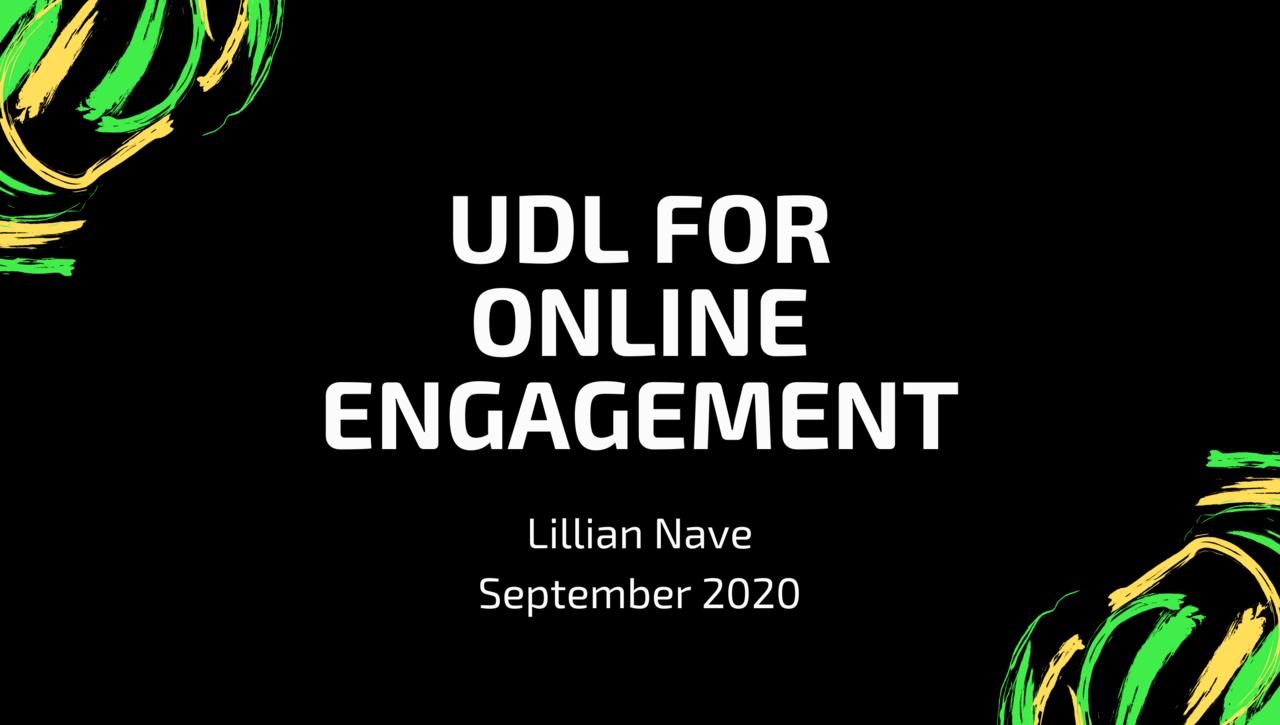 UDL for Online Engagement