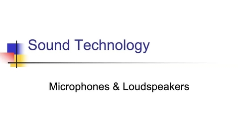 Thumbnail for 2240 - Microphones &amp; Speakers