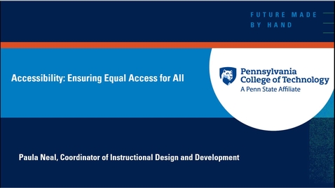 Thumbnail for Accessibility Tutorial