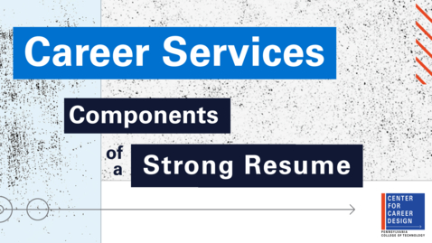 Thumbnail for entry Components of a Strong Resume