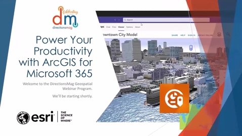 Thumbnail for ArcGIS for Microsoft 365 Webinar