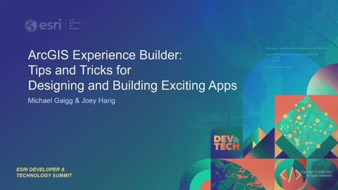 Thumbnail for ArcGIS Experience Builder: Tips and Tricks for Designing and Building Exciting Apps