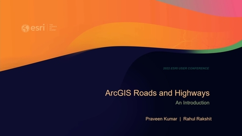 Thumbnail for entry ArcGIS Roads and Highways: An Introduction