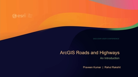 Thumbnail for ArcGIS Roads and Highways: An Introduction