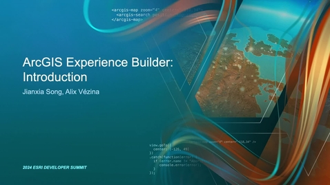 Thumbnail for ArcGIS Experience Builder: An Introduction