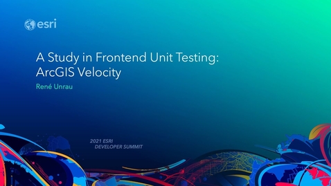 Thumbnail for A Study in Frontend Unit Testing: ArcGIS Velocity
