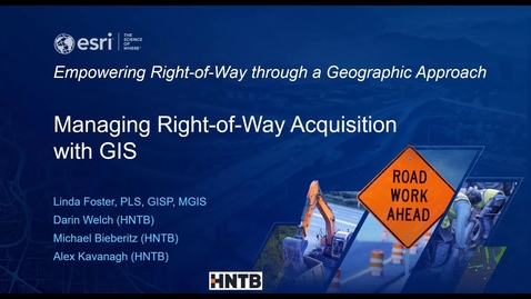 Thumbnail for Managing Right-of-Way Acquisition with GIS