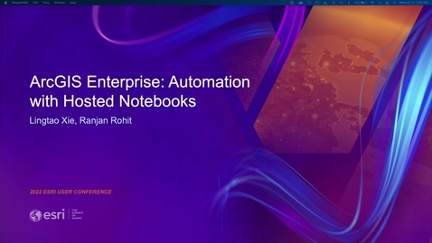 Thumbnail for entry ArcGIS Enterprise:  Automation with Hosted Notebooks