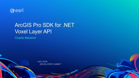 Thumbnail for ArcGIS Pro SDK for .NET: Voxel Layer API