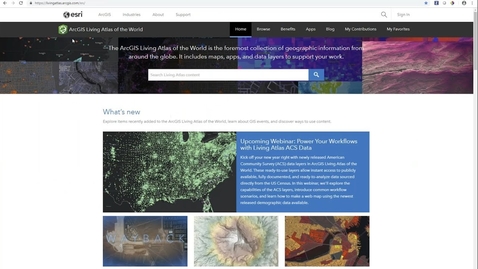 Thumbnail for Power Your Workflows with the Living Atlas: American Community Survey Data