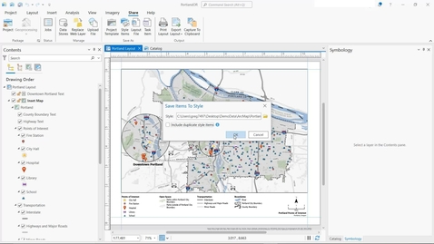 Thumbnail for entry Save items to style in ArcGIS Pro