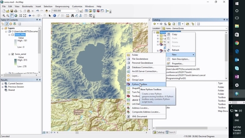 Thumbnail for entry Python: Developing Geoprocessing Tools