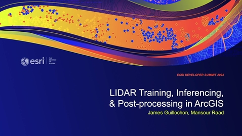 Thumbnail for entry Lidar Training, Inferencing, Post-processing in ArcGIS