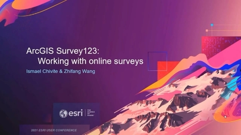 Thumbnail for ArcGIS Survey123: Working with Online Surveys