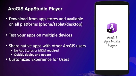 Thumbnail for entry Deploying Mobile Apps in ArcGIS AppStudio