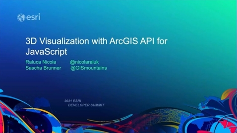 Thumbnail for entry 3D Visualization - ArcGIS API for JavaScript