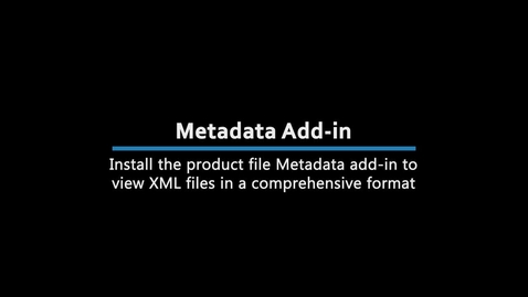 Thumbnail for Topographic metadata add-in