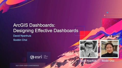 Thumbnail for entry ArcGIS Dashboards: Designing Effective Dashboards