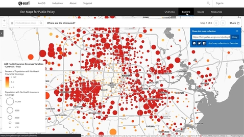 Thumbnail for Intro to Esri Maps for Public Policy | A Tour of Esri Maps for Public Policy 1/5