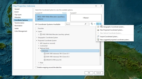 Thumbnail for Find the right coordinate system in ArcGIS Pro