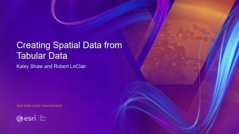 Thumbnail for entry Creating Spatial Data from Tabular Data